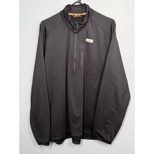 Orvis 1/4 Zip Pullover Mens XL Horseshoe Hills Athletic Black Pockets Jacket EUC